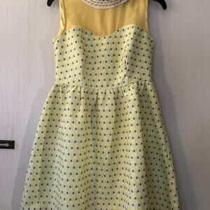 Littlematchgirl Dress Yellow Peacock Singapore Designer Retail $189 Sz XS? Used